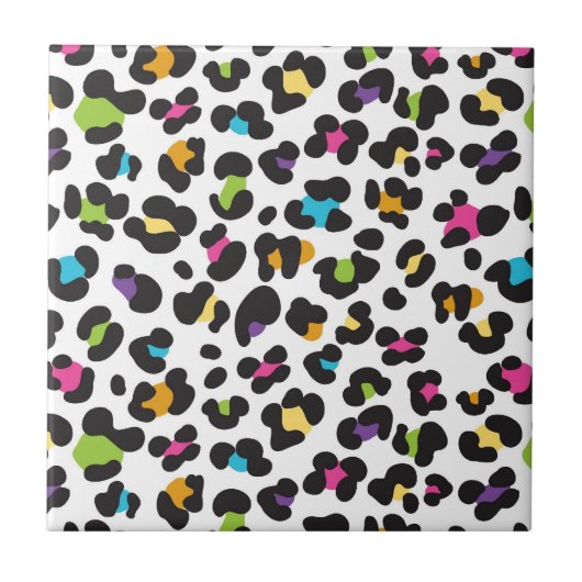 Colorful Cheetah Leopard Print Gifts voor Tieners Tegeltje (Voorkant)