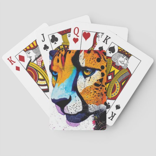 Colorful Cheetah Pokerkaarten (Achterkant)