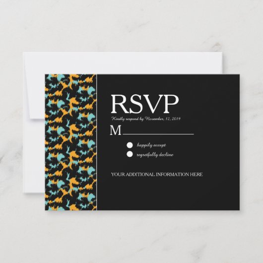 Colorful Cheetah Print Pattern Modern Weddenschap Kaart (Voorkant)