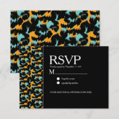 Colorful Cheetah Print Pattern Modern Weddenschap Kaart (Voorkant / Achterkant)