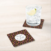 Colorful Cheetah Print Pattern Modern Weddenschap Kartonnen Onderzetters (Insitu)