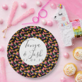 Colorful Cheetah Print Pattern Modern Weddenschap Papieren Bordje (Feest)