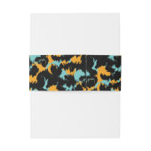 Colorful Cheetah Print Pattern Modern Weddenschap Uitnodigingen Wikkel (Achterkant Voorbeeld)