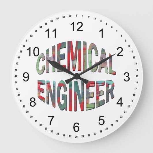 Colorful Chemical Engineer Grote Klok (Voorkant)