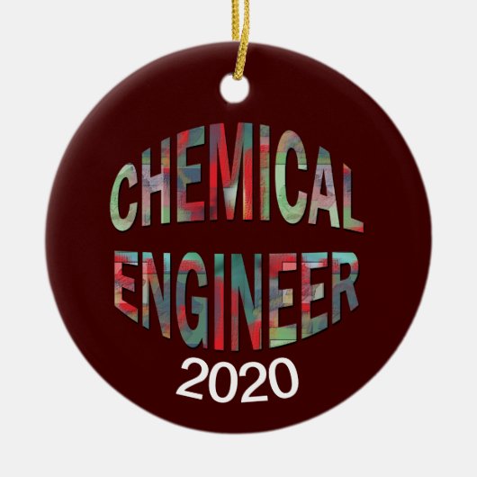 Colorful Chemical Engineer Keramisch Ornament (Voorkant)