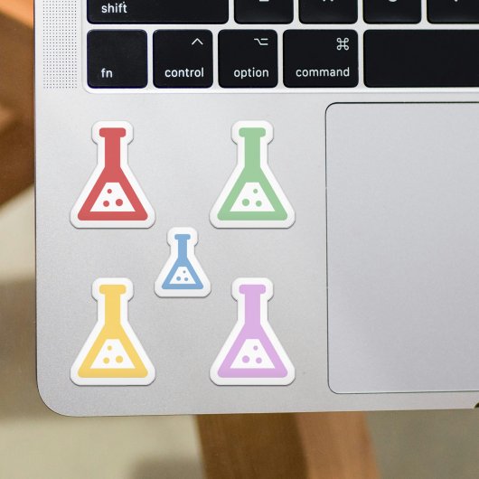 Colorful Chemistry Beakers Sticker Set