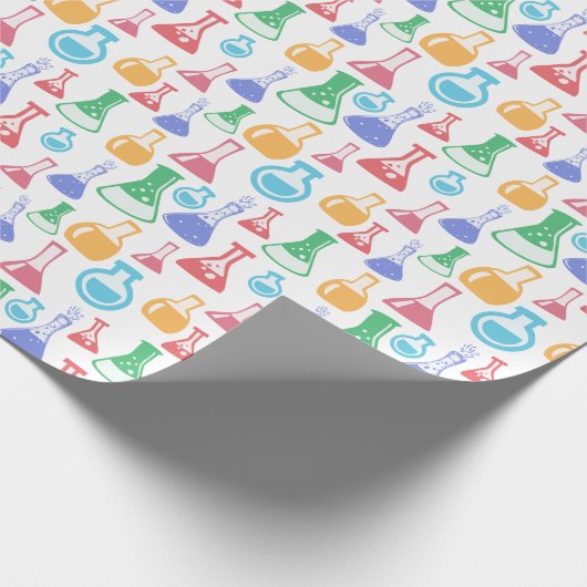 Colorful Chemistry Flasks Pattern Cadeaupapier (Hoek)