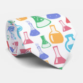 Colorful Chemistry Flasks Pattern Stropdas (Opgerold)