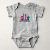 Colorful Chess Piecks Design Baby Bodysuit (Voorkant)