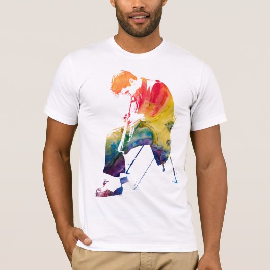 colorful chet baker t-shirt (Voorkant)