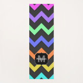 Colorful Chevron Cool Summer Fun Pattern Monogram Yogamat (Voorkant)