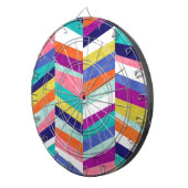 Colorful Chevron Geometric Abstract Dartbord (Voorkant Rechts)