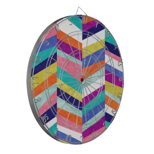 Colorful Chevron Geometric Abstract Dartbord (Voorkant Links)