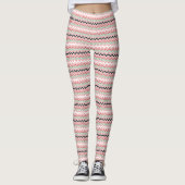 Colorful Chevron Geometric Pattern Leggings (Voorkant)