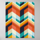 Colorful Chevron Geometric Pattern Poster (Voorkant)