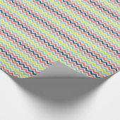 Colorful Chevron Geometric Zigzag Pattern Cadeaupapier (Hoek)