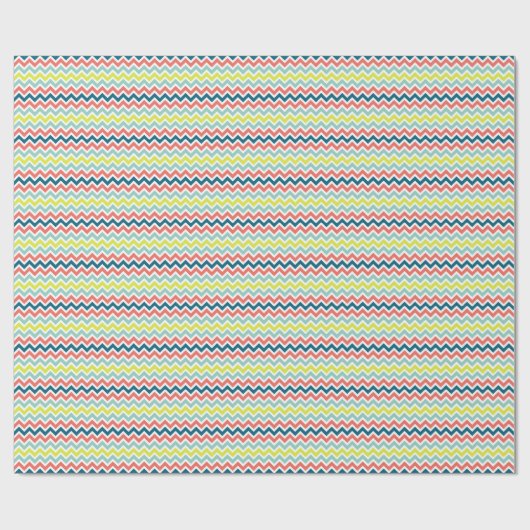 Colorful Chevron Geometric Zigzag Pattern Cadeaupapier (Vlak)