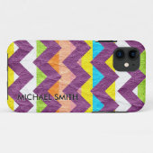 Colorful Chevron Leather Case-Mate iPhone Case (Achterkant (horizontaal))