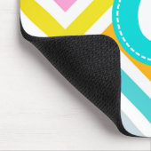 Colorful Chevron Monogrammed Muismat (Hoek)