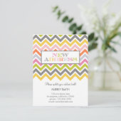 Colorful Chevron Moving Announement Aankondiging (Staand voorkant)