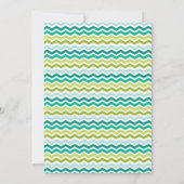 Colorful Chevron Owl Baby Shower Invitations Kaart (Achterkant)