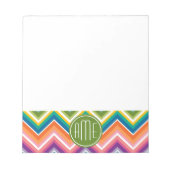 Colorful Chevron Pattern met monogram Notitieblok (Voorkant)