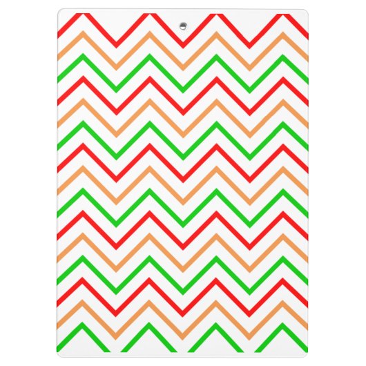 Colorful Chevron Pattern met naam Klembord (Achterkant)