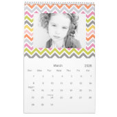 Colorful Chevron Photo Calendar Kalender (Mar 2026)