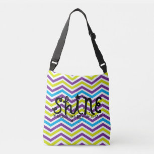 Colorful Chevron Stripe Shine Brighter Bag Crossbody Tas