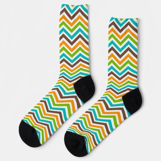 Colorful Chevron Stripe Sokken (Links)