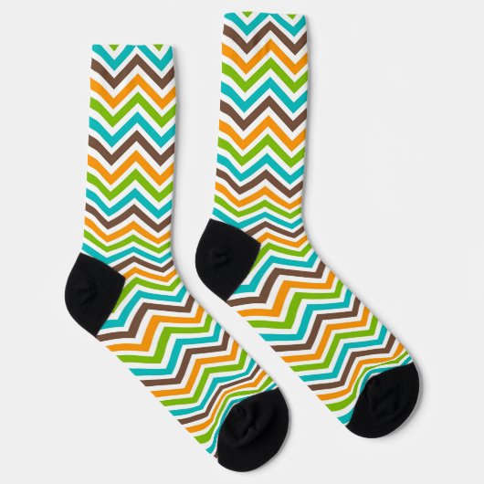 Colorful Chevron Stripe Sokken (Rechts)