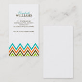 Colorful Chevron Stripes Visitekaartje (Voorkant / Achterkant)