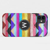 Colorful Chevron Stripes Wood #3 Case-Mate iPhone Case (Achterkant (horizontaal))
