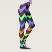 Colorful Chevron Vibrant Cool Summer Pattern Leggings (Rechts)