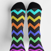 Colorful Chevron Vibrant Cool Summer Pattern Sokken (Top)