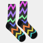 Colorful Chevron Vibrant Cool Summer Pattern Sokken (Rechts)