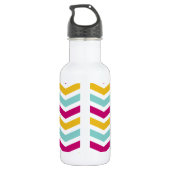 Colorful Chevron Waterfles (Achterkant)