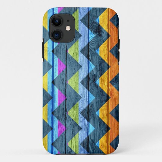 Colorful Chevron Wood Abstract #2 Case-Mate iPhone Case (Achterkant)