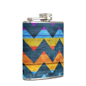 Colorful Chevron Wood Abstract #3 Heupfles (Rechts)