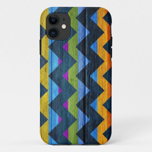 Colorful Chevron Wood Abstract #4 Case-Mate iPhone Case (Achterkant)