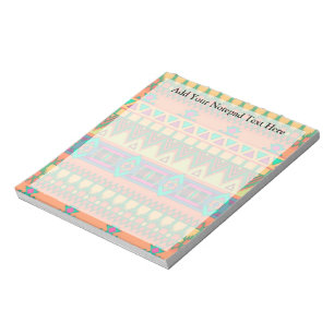 Colorful Chevron Zig Zag Tribal Aztec Ikat Pattern Notitieblok