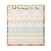 Colorful Chevron Zig Zag Tribal Aztec Ikat Pattern Notitieblok (Voorkant)