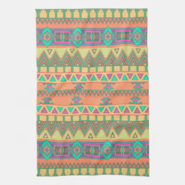 Colorful Chevron Zig Zag Tribal Aztec Ikat Pattern Theedoek