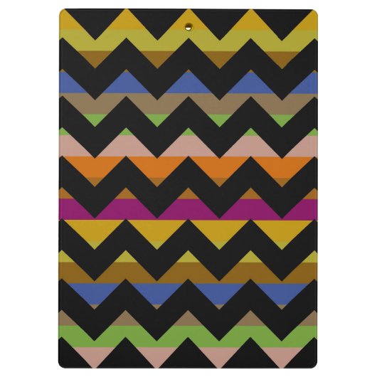 Colorful Chevron Zigzag Pattern 2 Klembord (Achterkant)