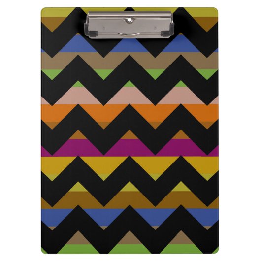Colorful Chevron Zigzag Pattern 2 Klembord (Voorkant)