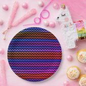 Colorful Chevron Zigzag Pattern #99 Papieren Bordje (Feest)