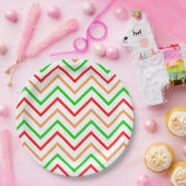 Colorful Chevron Zigzag Pattern Papieren Bordje (Feest)