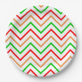 Colorful Chevron Zigzag Pattern Papieren Bordje (Voorkant)