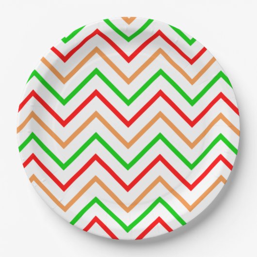 Colorful Chevron Zigzag Pattern Papieren Bordje (Voorkant)