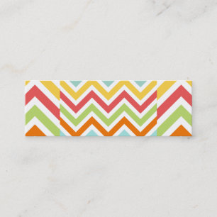 Colorful Chevron Zigzag Stripes Patroon Mini Visitekaartje